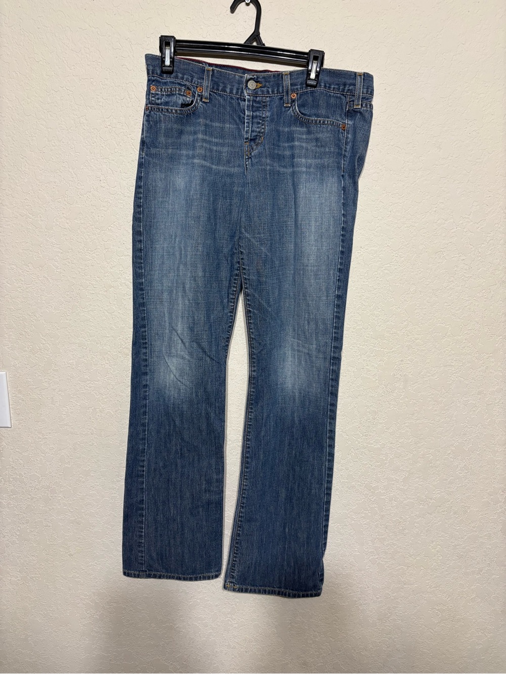 Abercrombie & Fitch Light Blue Denim Jeans with Red Waist Trim
